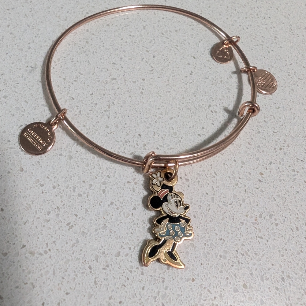 Alex and Ani Disney Gold and Black Minnie Mouse Bracelet